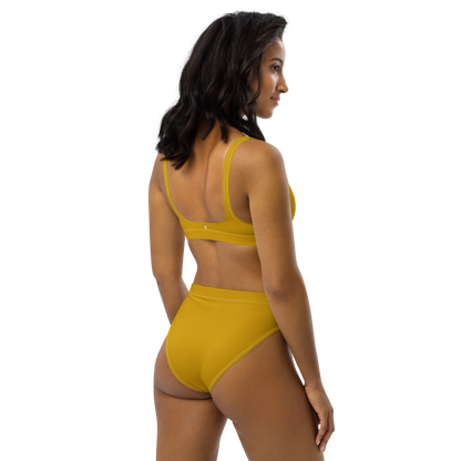 Michigan Upper Peninsula High-Waisted Bikini (w/ Dual UP Outlines) | Gold