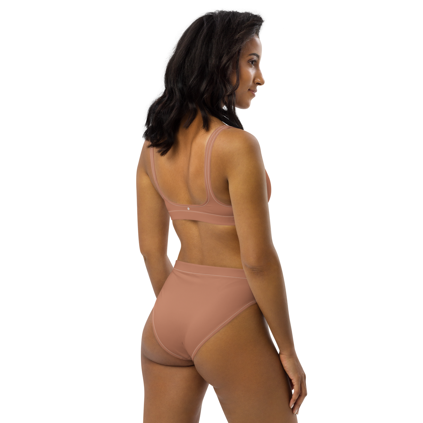 Michigan Upper Peninsula High-Waisted Bikini (w/ Dual UP Outlines) | Copper Color