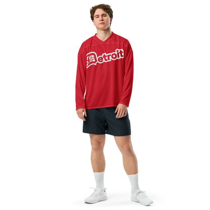 'Detroit 313' Hockey Jersey | Aliform Red