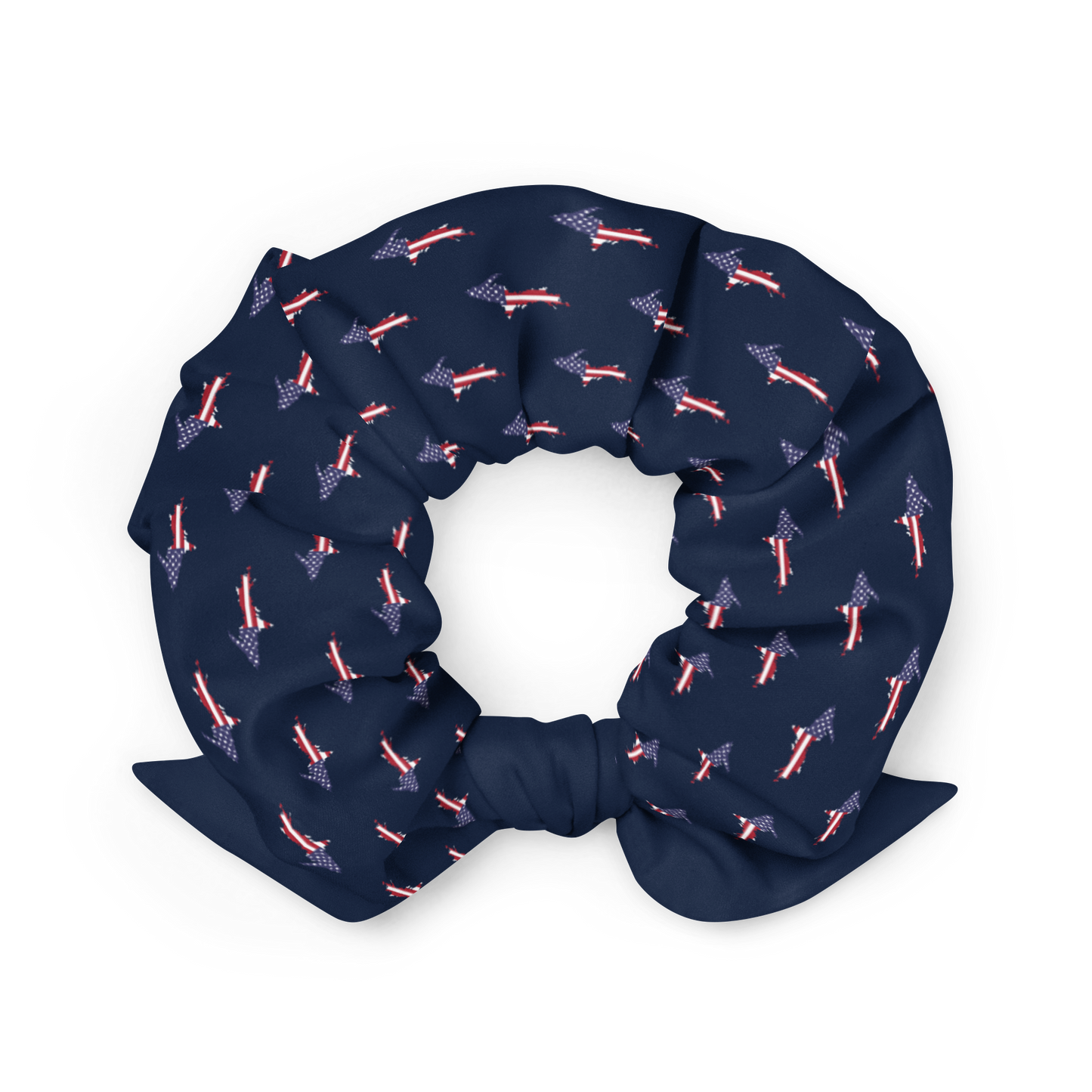 Michigan Upper Peninsula Scrunchie (w/ UP USA Flag) | Navy