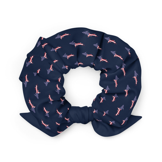 Michigan Upper Peninsula Scrunchie (w/ UP USA Flag) | Navy