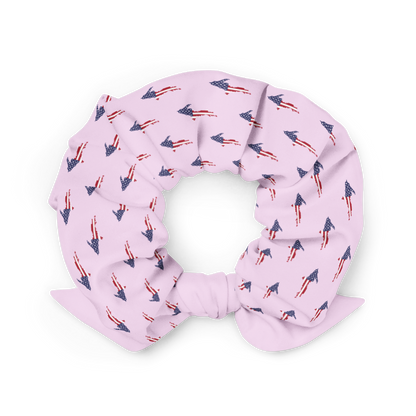 Michigan Upper Peninsula Scrunchie (w/ UP USA Flag Outline) | Pale Lavender