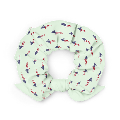 Michigan Upper Peninsula Scrunchie (w/ UP USA Flag) | Dew Green