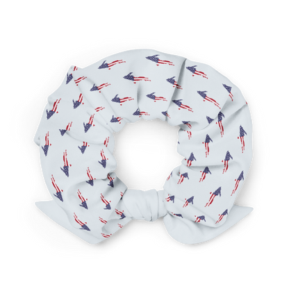 Michigan Upper Peninsula Scrunchie (w/ UP USA Flag) | Gossy White