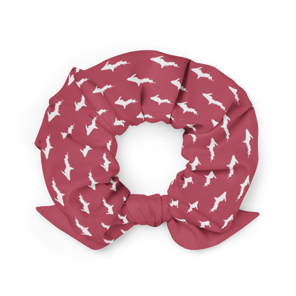 Michigan Upper Peninsula Scrunchie (w/ UP Outline | Popstar Pink