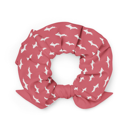 Michigan Upper Peninsula Scrunchie (w/ UP Outline) | Watermelon Pink