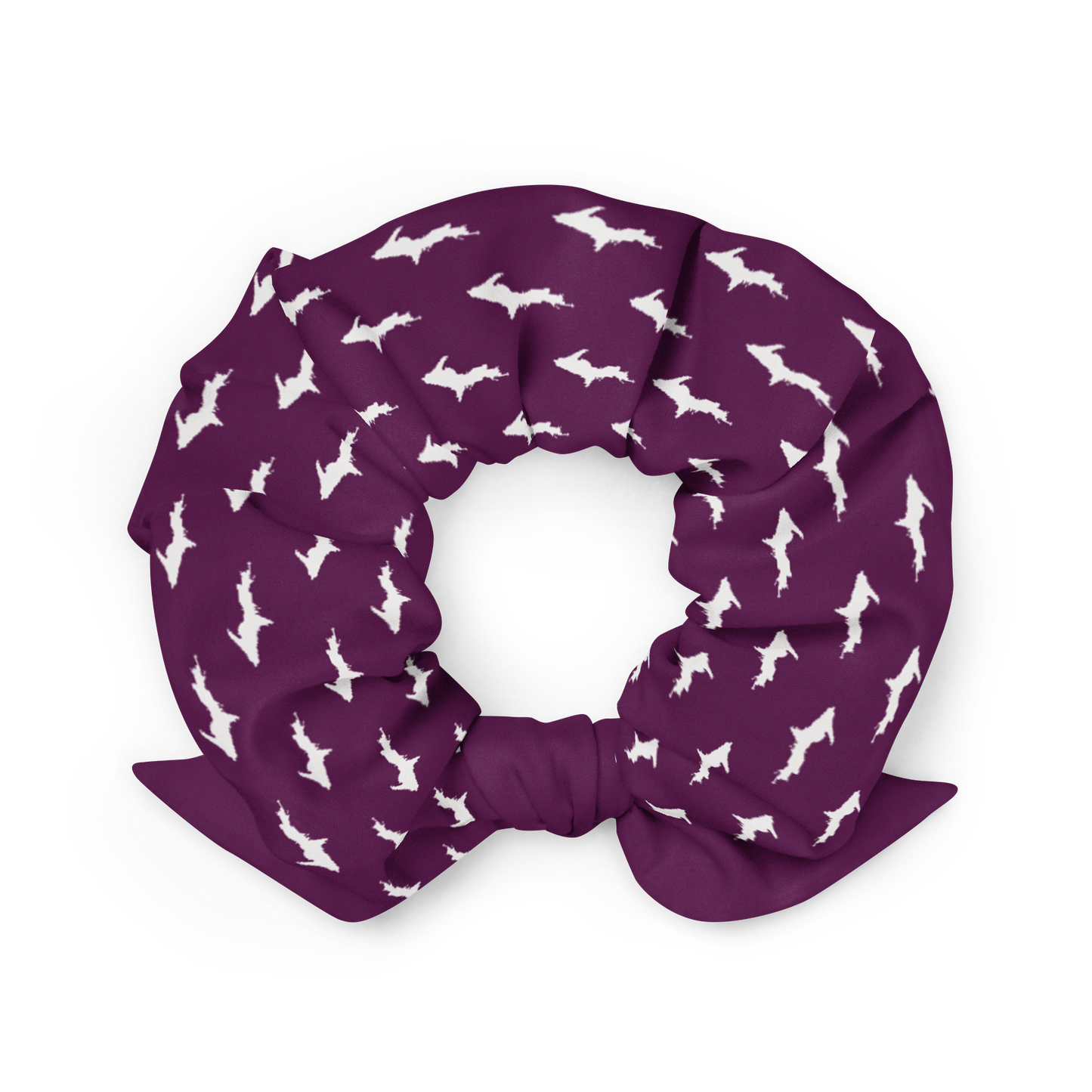 Michigan Upper Peninsula Scrunchie (w/ UP Outline) | Tyrian Purple