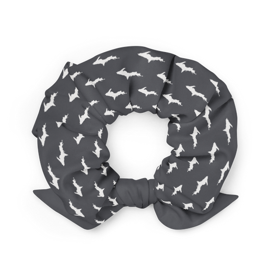 Michigan Upper Peninsula Scrunchie (w/ UP Outline) | Iron Ore Grey