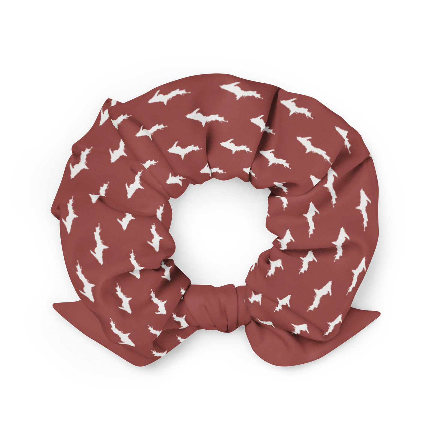 Michigan Upper Peninsula Scrunchie (w/ UP Outline) | Ore Dock Red