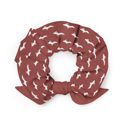 Michigan Upper Peninsula Scrunchie (w/ UP Outline) | Ore Dock Red