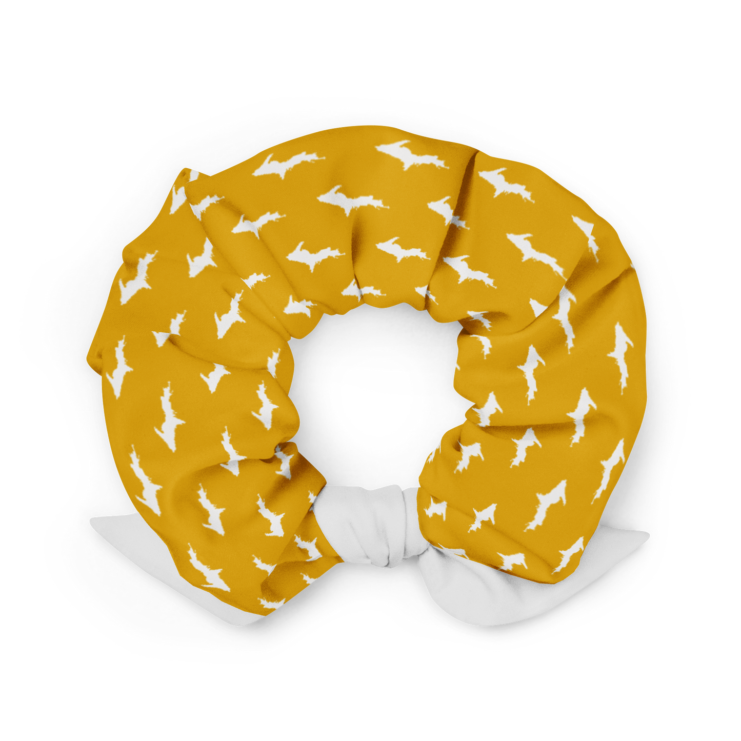 Michigan Upper Peninsula Scrunchie (w/ UP Outline) | Gold