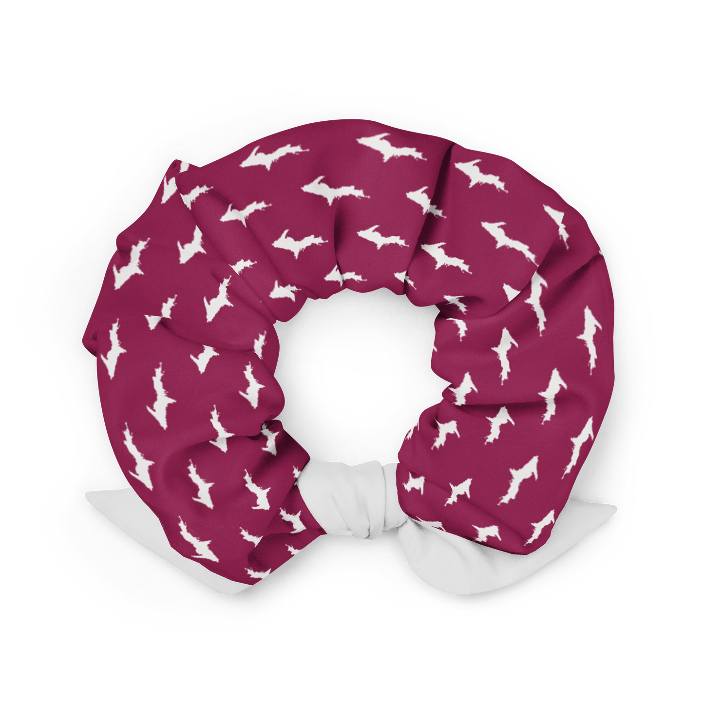 Michigan Upper Peninsula Scrunchie (w/ UP Outline) | Ruby Red