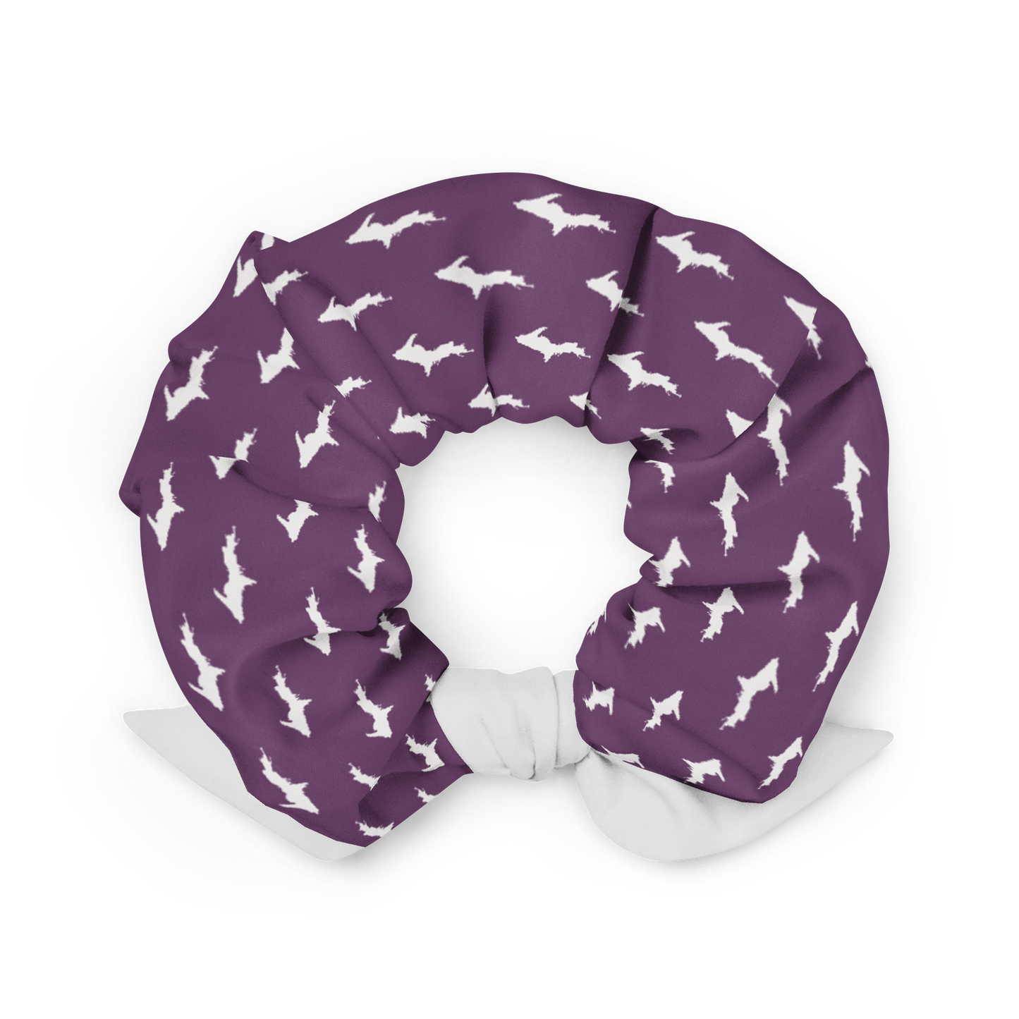 Michigan Upper Peninsula Scrunchie (w/ UP Outline) | Plum