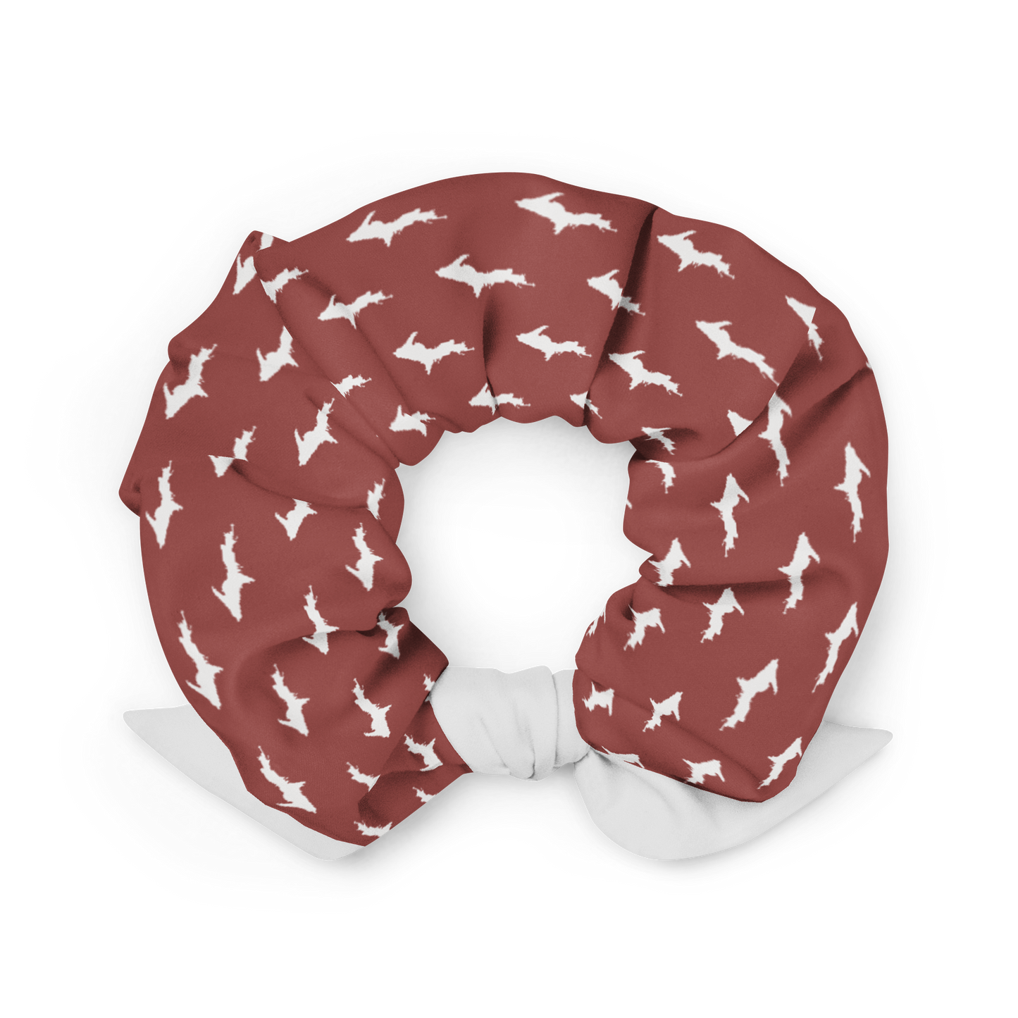 Michigan Upper Peninsula Scrunchie (w/ UP Outline) | Ore Dock Red