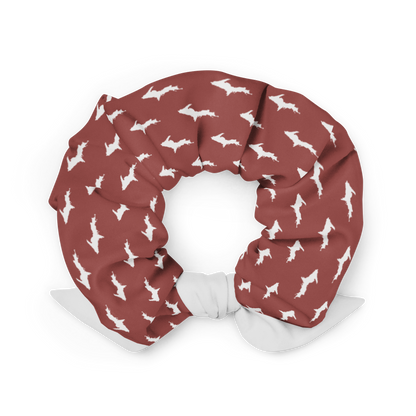 Michigan Upper Peninsula Scrunchie (w/ UP Outline) | Ore Dock Red