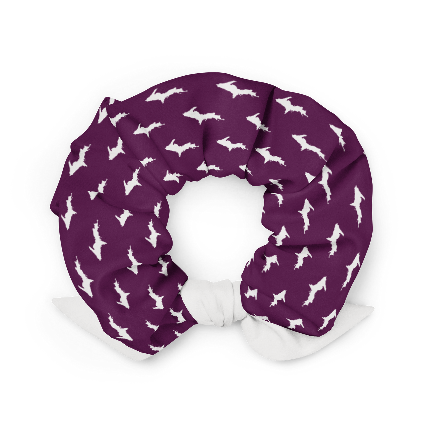 Michigan Upper Peninsula Scrunchie (w/ UP Outline) | Tyrian Purple