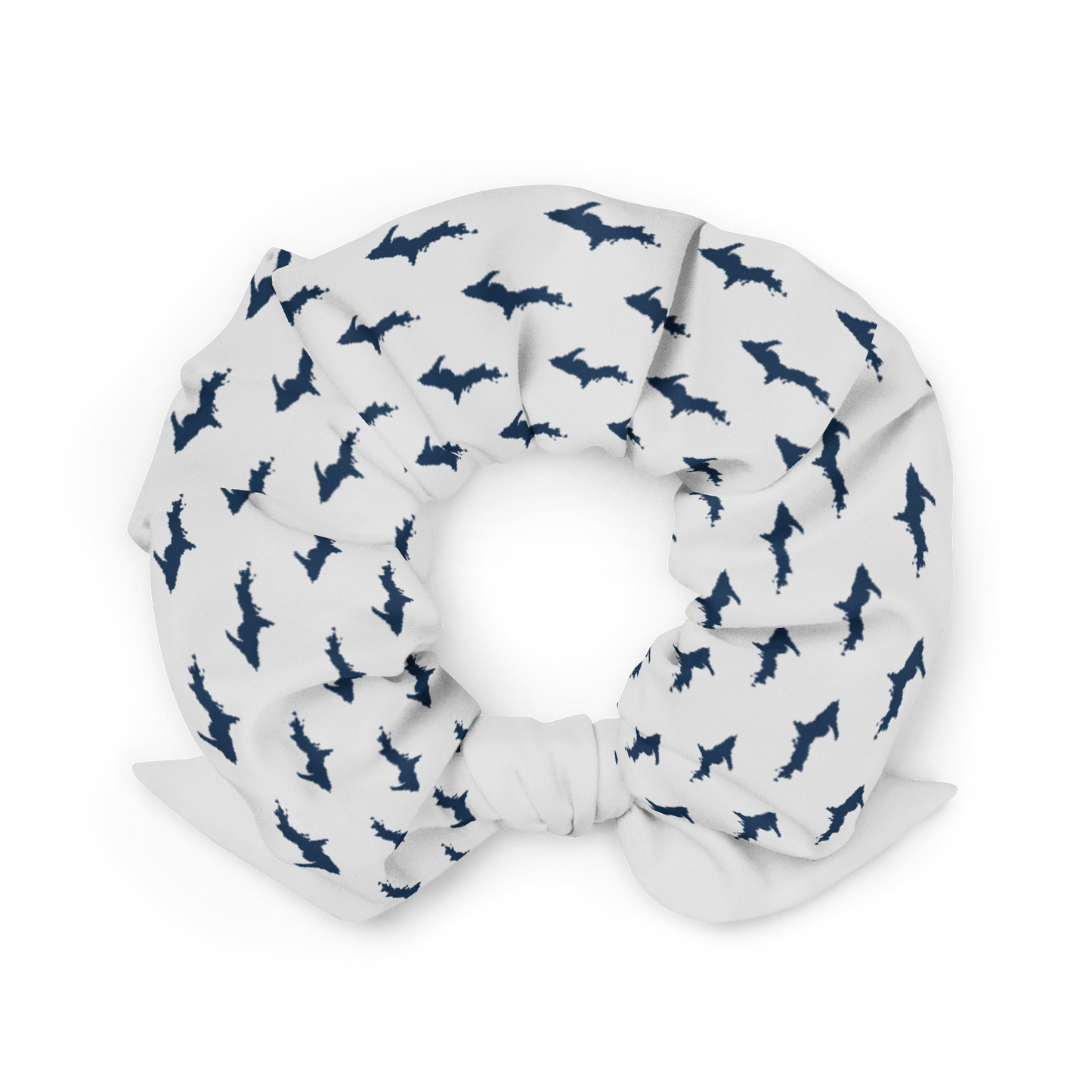 Michigan Upper Peninsula Scrunchie (w/ UP Outline) | Birch Bark White