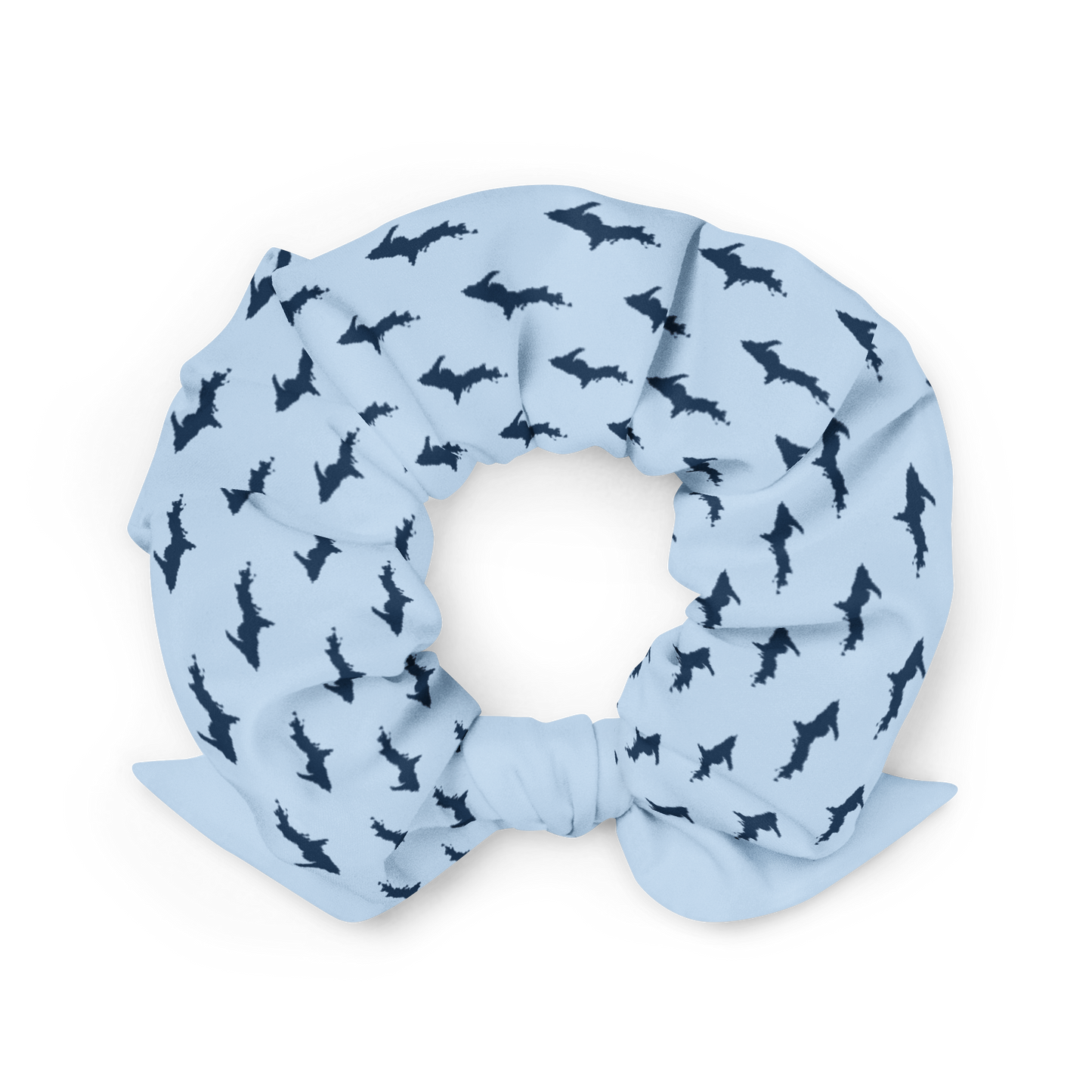 Michigan Upper Peninsula Scrunchie (w/ UP Outline) | Light Blue