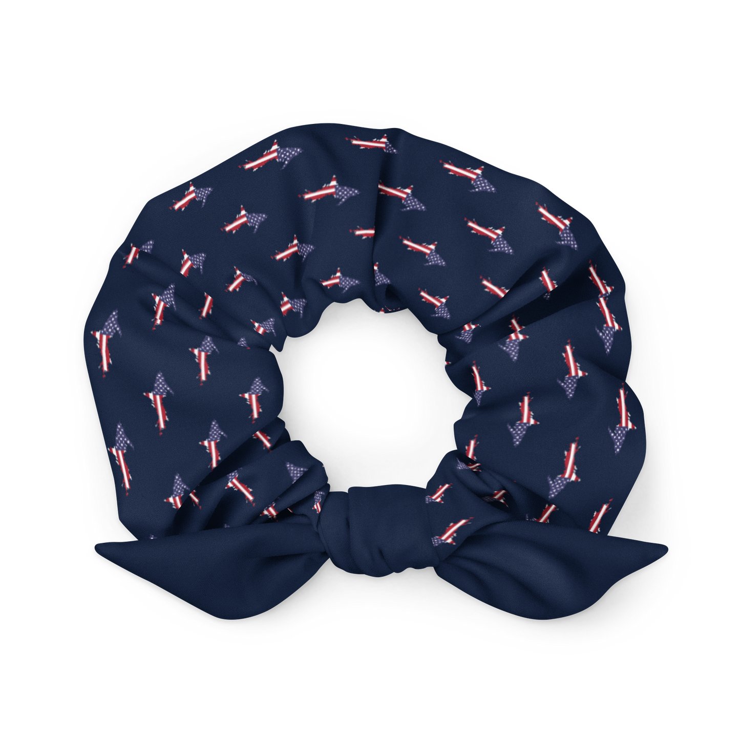 Michigan Upper Peninsula Scrunchie (w/ UP USA Flag) | Navy