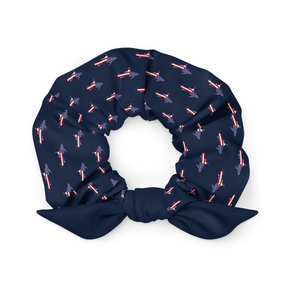 Michigan Upper Peninsula Scrunchie (w/ UP USA Flag) | Navy