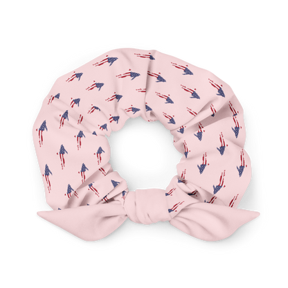 Michigan Upper Peninsula Scrunchie (w/ UP USA Flag) | Pale Pink