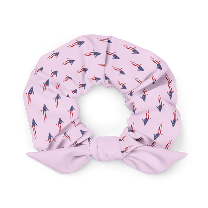 Michigan Upper Peninsula Scrunchie (w/ UP USA Flag Outline) | Pale Lavender