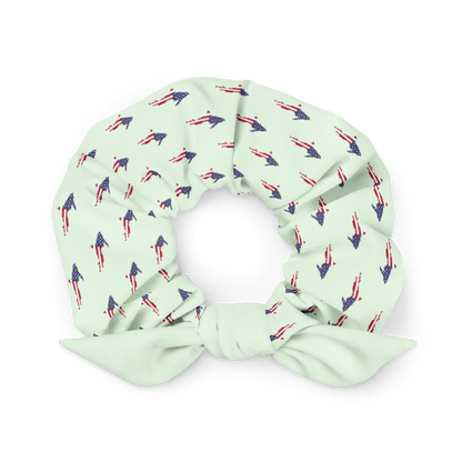 Michigan Upper Peninsula Scrunchie (w/ UP USA Flag) | Dew Green