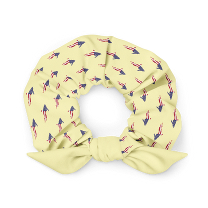 Michigan Upper Peninsula Scrunchie (w/ UP USA Flag) | Canary Yellow