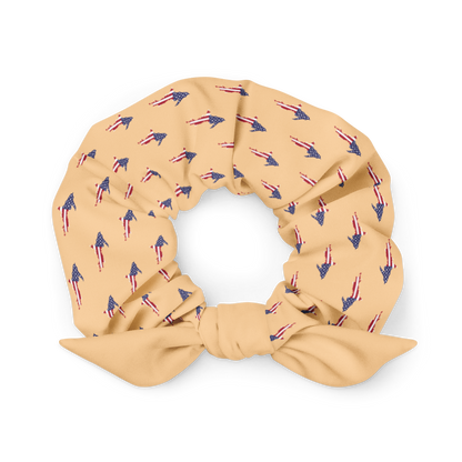 Michigan Upper Peninsula Scrunchie (w/ UP USA Flag) | Pale Apricot