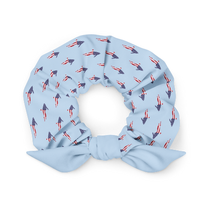 Michigan Upper Peninsula Scrunchie (w/ UP USA Flag) | Light Blue