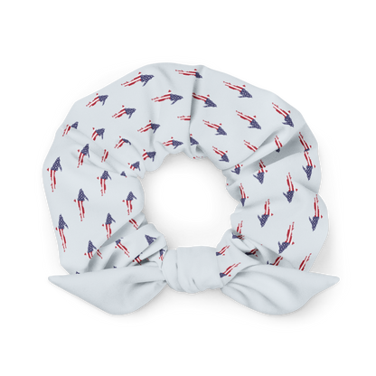 Michigan Upper Peninsula Scrunchie (w/ UP USA Flag) | Gossy White