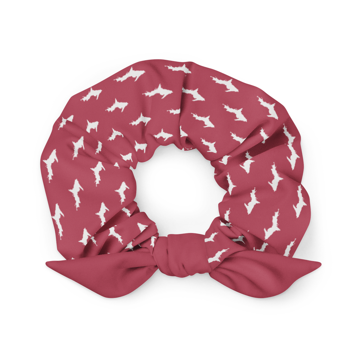 Michigan Upper Peninsula Scrunchie (w/ UP Outline | Popstar Pink