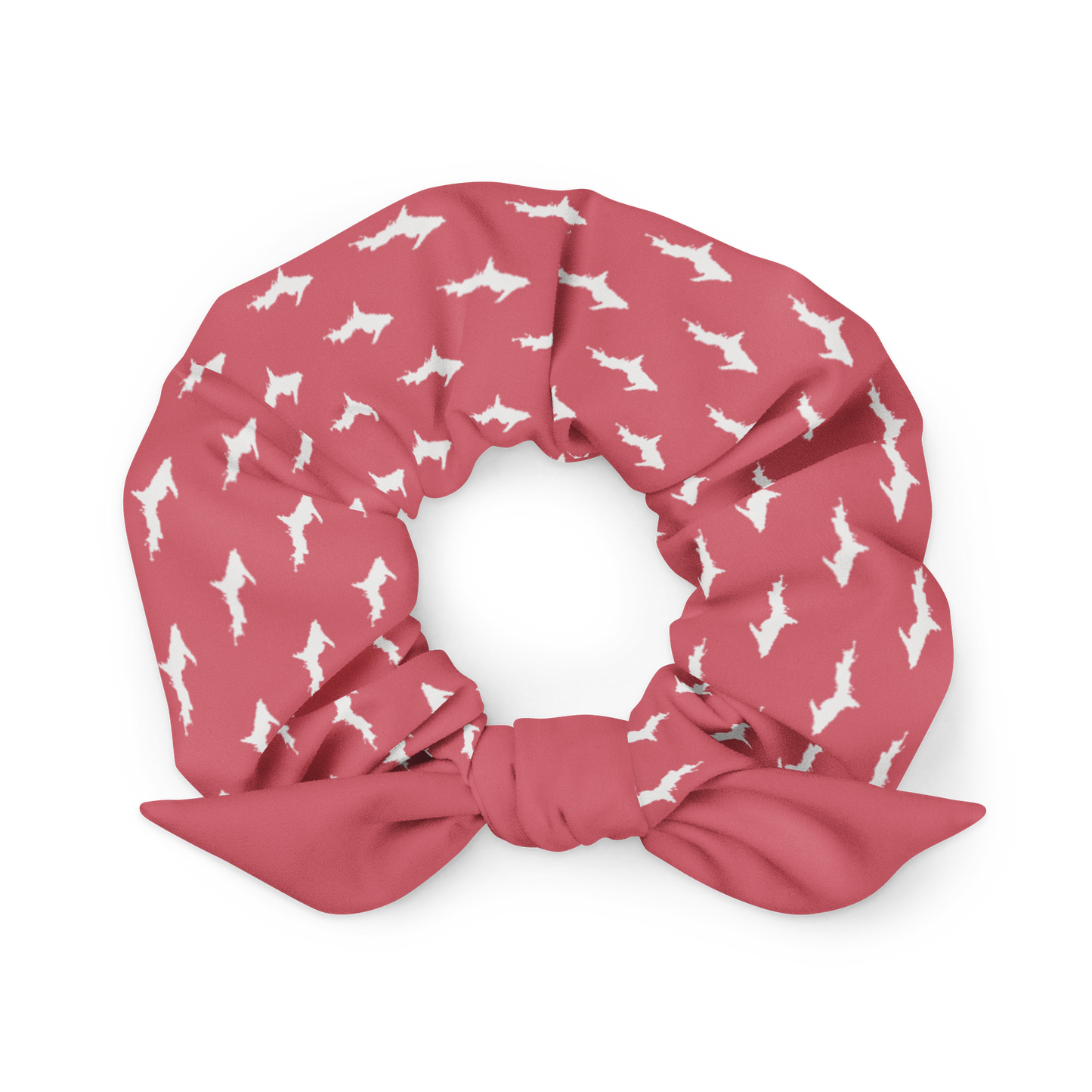 Michigan Upper Peninsula Scrunchie (w/ UP Outline) | Watermelon Pink