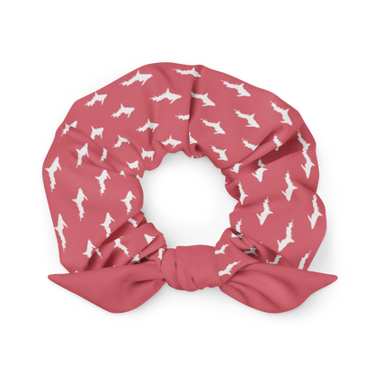 Michigan Upper Peninsula Scrunchie (w/ UP Outline) | Watermelon Pink