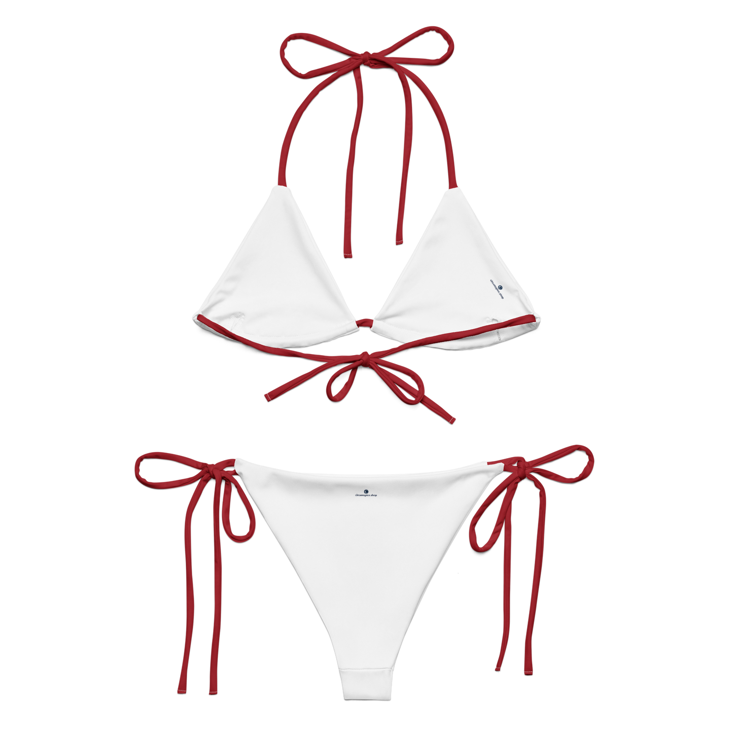 Michigan Upper Peninsula String Bikini (w/ Dual UP Outlines) | Thimbleberry Red