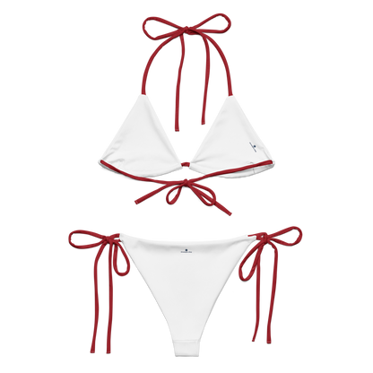 Michigan Upper Peninsula String Bikini (w/ Dual UP Outlines) | Thimbleberry Red