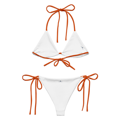 Michigan Upper Peninsula String Bikini (w/ Dual UP Outlines) | Maple Leaf Orange