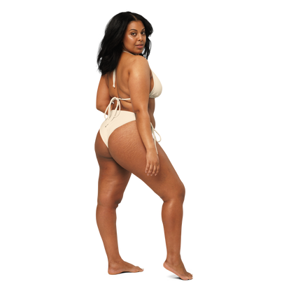 Michigan Upper Peninsula String Bikini (w/ Dual UP Outlines) | Champagne White