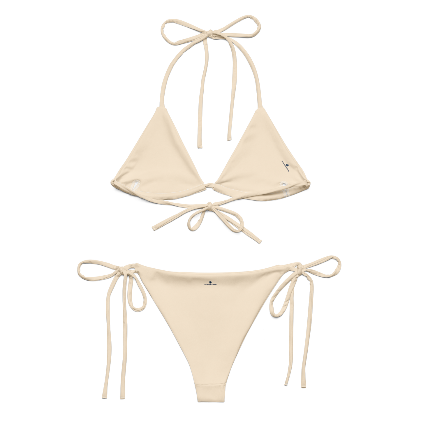 Michigan Upper Peninsula String Bikini (w/ Dual UP Outlines) | Champagne White