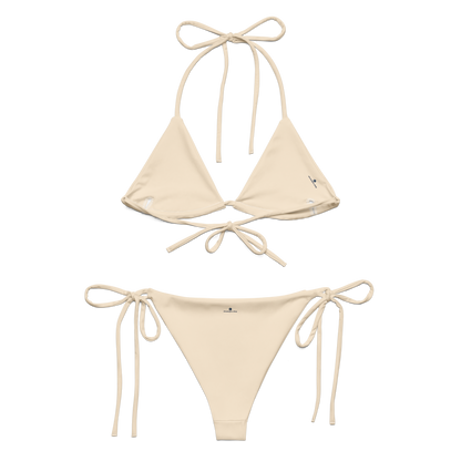 Michigan Upper Peninsula String Bikini (w/ Dual UP Outlines) | Champagne White