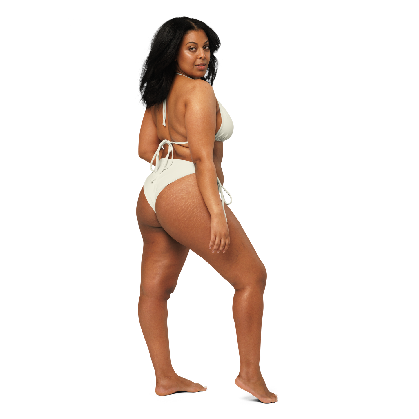 Michigan Upper Peninsula String Bikini (w/ Dual UP Outlines) | Ivory White