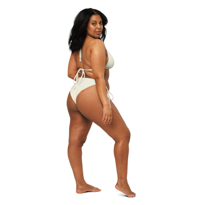 Michigan Upper Peninsula String Bikini (w/ Dual UP Outlines) | Ivory White