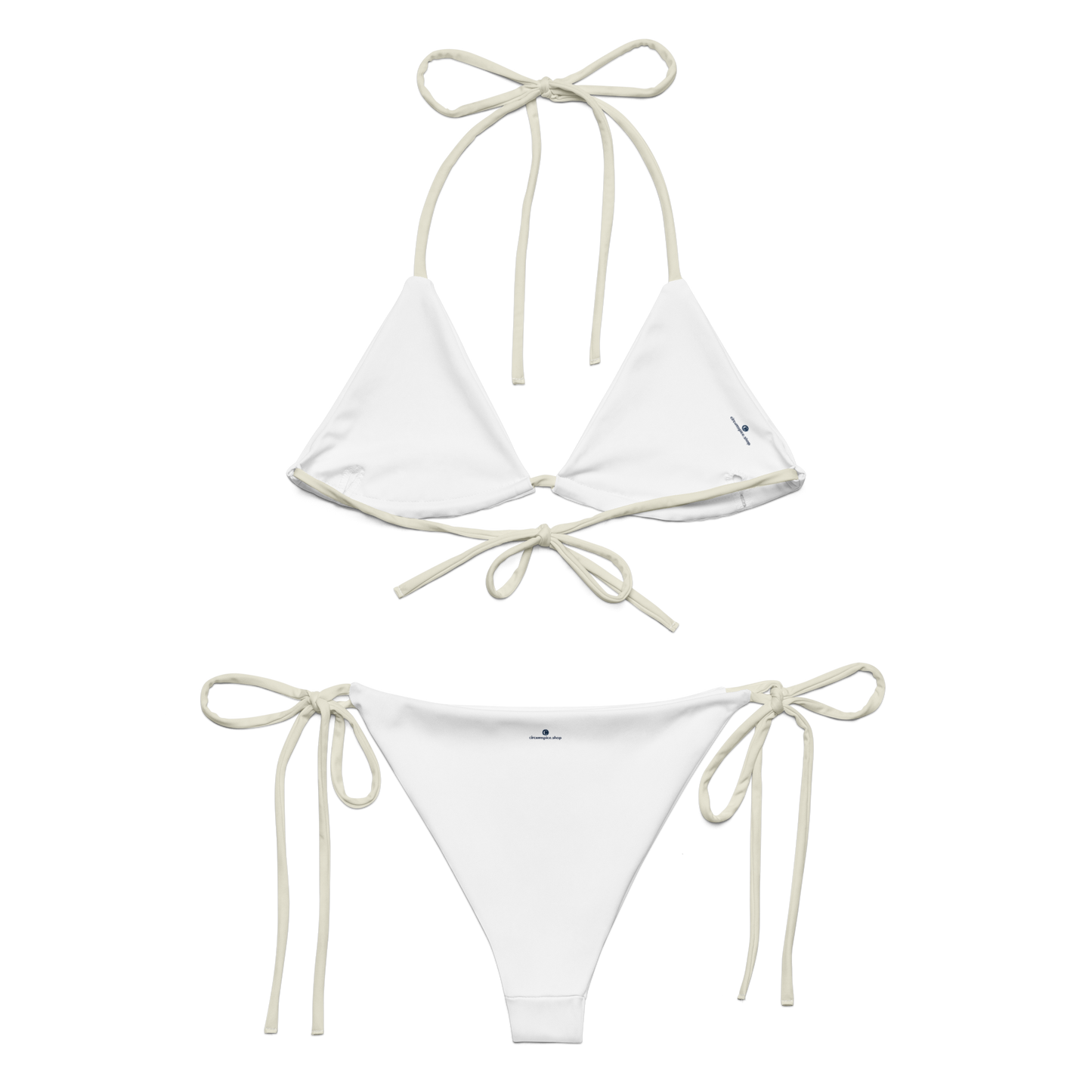 Michigan Upper Peninsula String Bikini (w/ Dual UP Outlines) | Ivory White