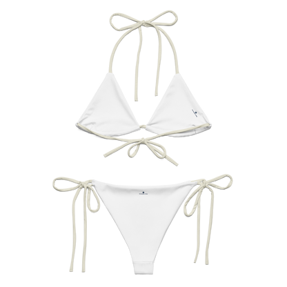 Michigan Upper Peninsula String Bikini (w/ Dual UP Outlines) | Ivory White