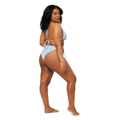 Michigan Upper Peninsula String Bikini (w/ Dual UP Outlines) | Light Blue