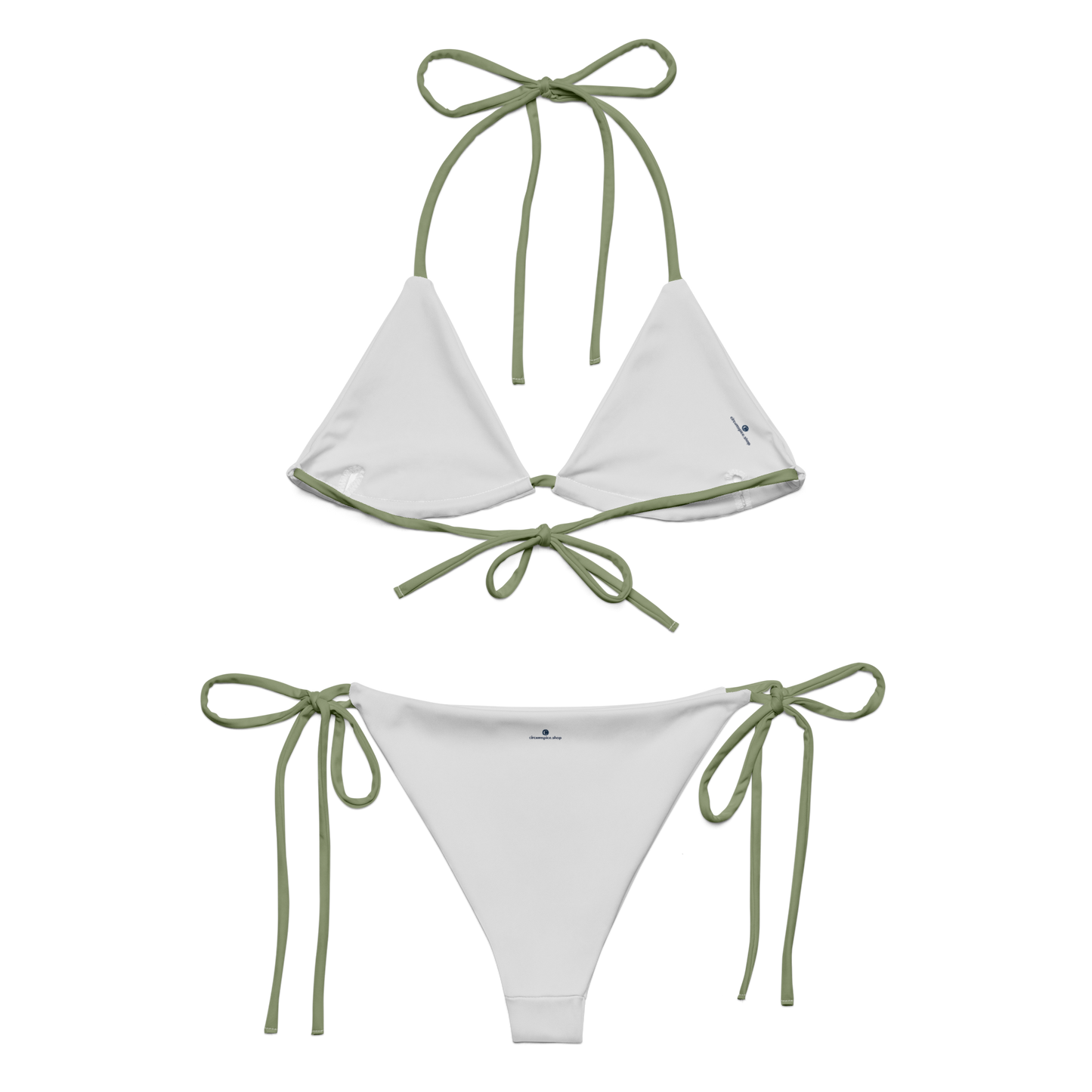 Michigan Upper Peninsula String Bikini (w/ UP USA Flag) | Beachgrass Green