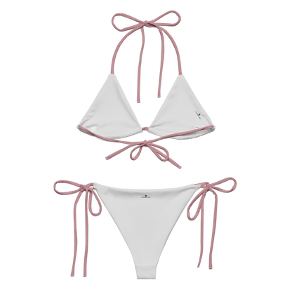 Michigan Upper Peninsula String Bikini (w/ UP USA Flag) | Cherry Blossom Pink