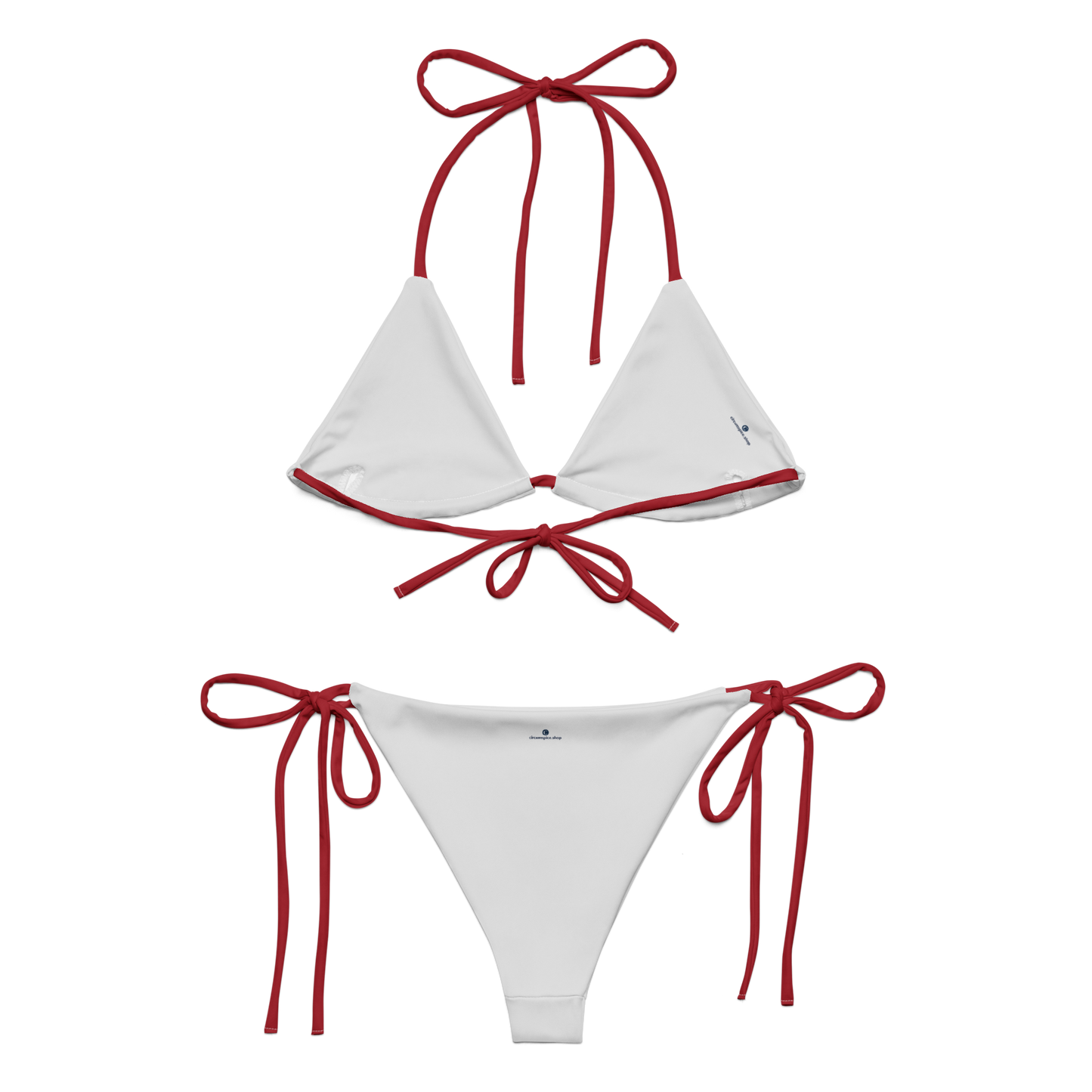 Michigan Upper Peninsula String Bikini (w/ UP USA Flag) | Thimbleberry Red