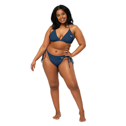 Michigan Upper Peninsula String Bikini (w/ Dual UP Outlines) | Navy