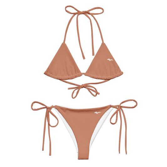 Michigan Upper Peninsula String Bikini (w/ Dual UP Outlines) | Copper Color